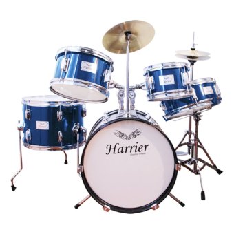 Harrier กลองชุด สำหรับเด็กเล็ก 5 ชิ้น รุ่น JR50 - Blue sea Harrier กลองชุด สำหรับเด็กเล็ก 5 ชิ้น รุ่น JR50 - Blue sea