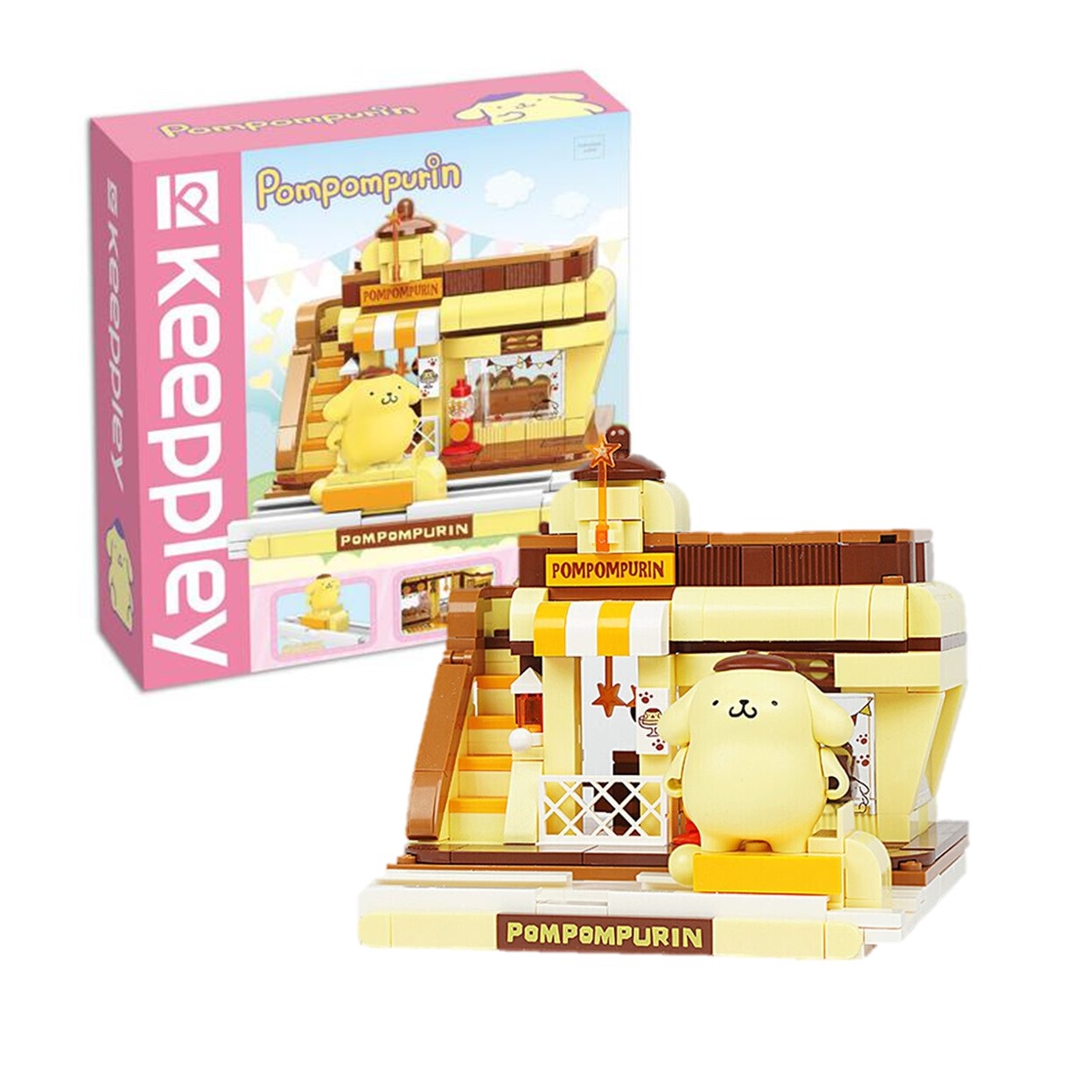 Keeppley (คีปเพลย์) บริคตัวต่อ Kuppy - Pompompurin Shinning pudding shop รหัส QMSRK20810 ราคา 879 บาท*ส่งฟรี