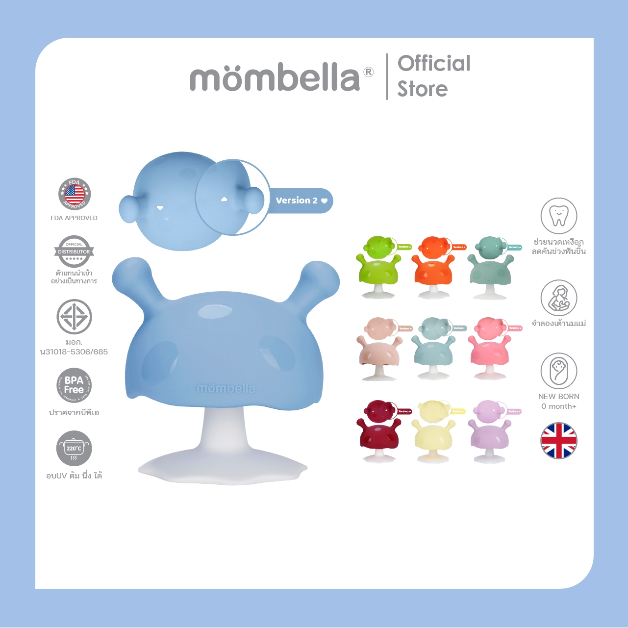 Mombella Mushroom Light Blue ราคา 319 บาท*ส่งฟรี