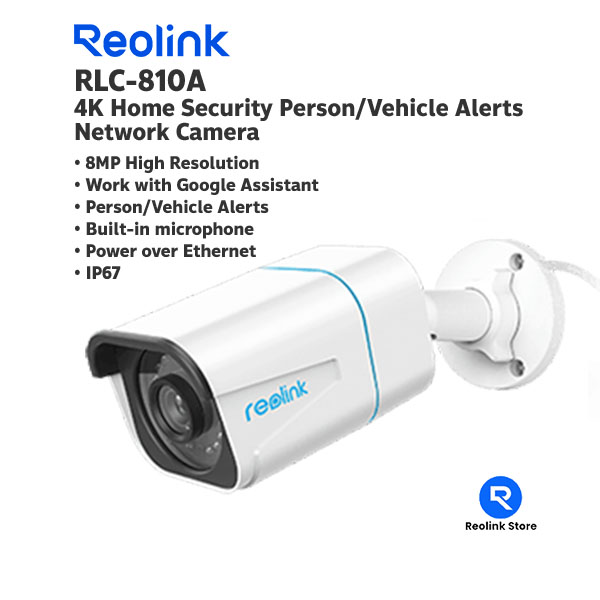 Reolink RLC-810A กล้องวงจรปิด 4K Home Security Person/Vehicle Alerts ราคา 3,960 บาท*ส่งฟรี
