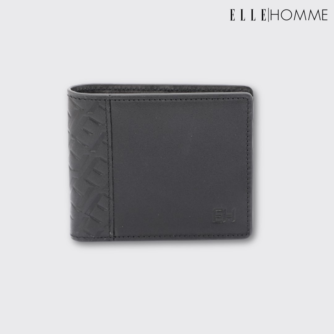 ELLE HOMME กระเป๋าสตางค์หนังวัวแท้ สไตล์ Business แบบพับสั้น สีดำ รุ่น W8W001 ราคา 1,790 บาท*ส่งฟรี