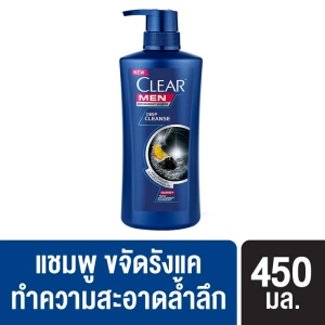 สินค้า เคลียร์ เมน ดีพคลีน แชมพูขจัดรังแค สีเงิน สำหรับผู้ชาย สะอาดล้ำลึก 450 มล. Clear MEN Deep Clean Anti dandruff Shampoo Silver 450 ml.( ยาสระผม ครีมสระผม แชมพู shampoo ) ของแท้