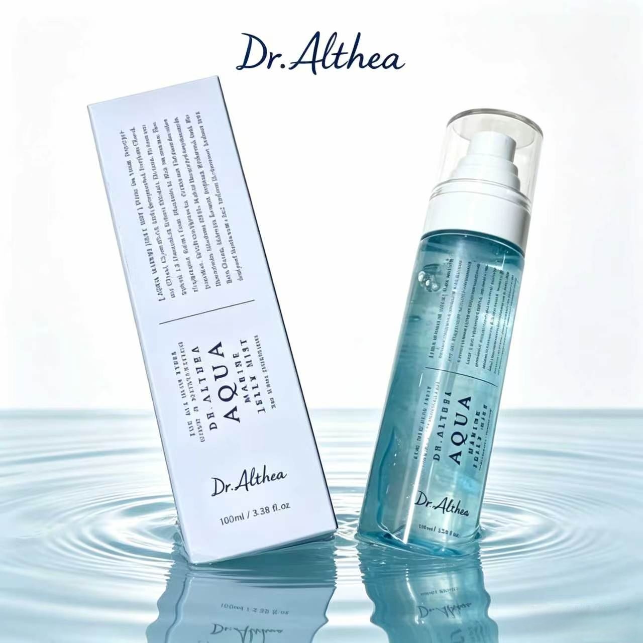 Dr.Althea Aqua Marine Jelly Mist 100ml, a Convenient Travel-Size Mist Spray. Made from Sea Water Extract. Absorbs Quickly into the Skin, Not Sticky. Helps Brighten the Skin. Can Be Used to Add Moisture Anytime, Anywhere. Gentle Formula Suitable for All Sk ราคา 416 บาท*ส่งฟรี