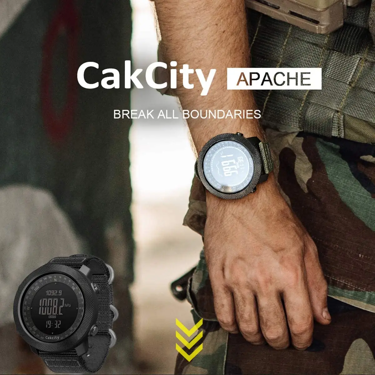 cakcity men's digital sports watch