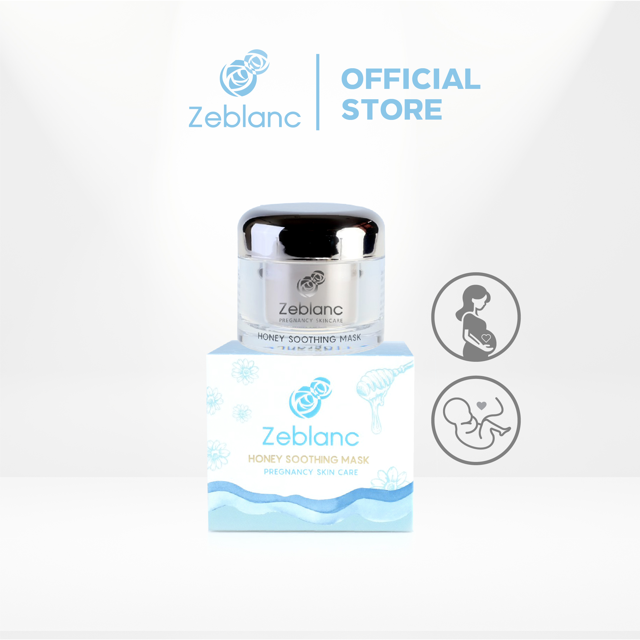 Honey Mask to Nourish the Skin of Pregnant Women. No Need to Rinse. Zeblanc Honey Soothing Mask Takes Care of Rash Problems, Dry Skin, and Weak Skin. No Perfume. ราคา 890 บาท*ส่งฟรี