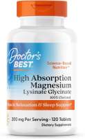 Doctors Best High Absorption Magnesium Glycinate Lysinate 100% Chelated 100 มก. 120/240 Tablets