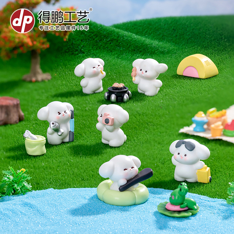 667 . ตุ๊กตาจิ๋ว กระต่ายน้อย ตกแต่งสวนถาด แต่งสวนจิ๋ว *ราคาต่อชิ้น ราคา  5 บาท*ส่งฟรี