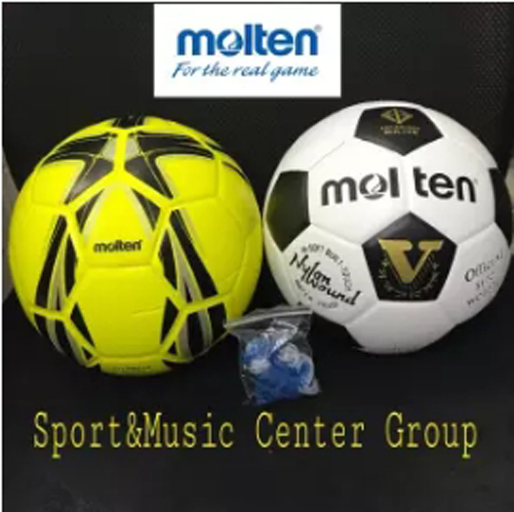 ลูกฟุตบอลหนังอัด Molten -เบอร์ 3 (สีเหลืองมะนาว, ขาวดำ) ส่งฟรี