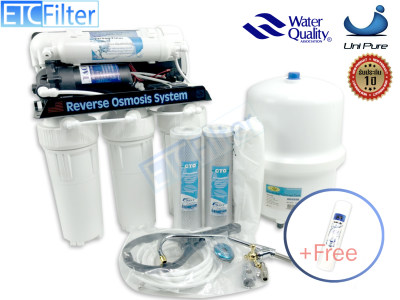 เครื่องกรองน้ำ RO UniPure Reverse Osmosis 5 ขั้นตอน กำลังผลิต 50 GPD