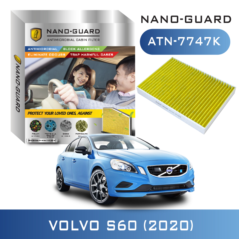 อุปกรณ์ประดับยนต์และชิ้นส่วนยานยนต์ กรองแอร์ Arctic สำหรับ VOLVO S60 (2020) ATN-7747K รุ่น Nano-Guard (ฆ่าเชื้อโรค + ดูดกลิ่นเหม็น + ดักสารก่อภูมิแพ้) ราคา 2,420 บาท*ส่งฟรี