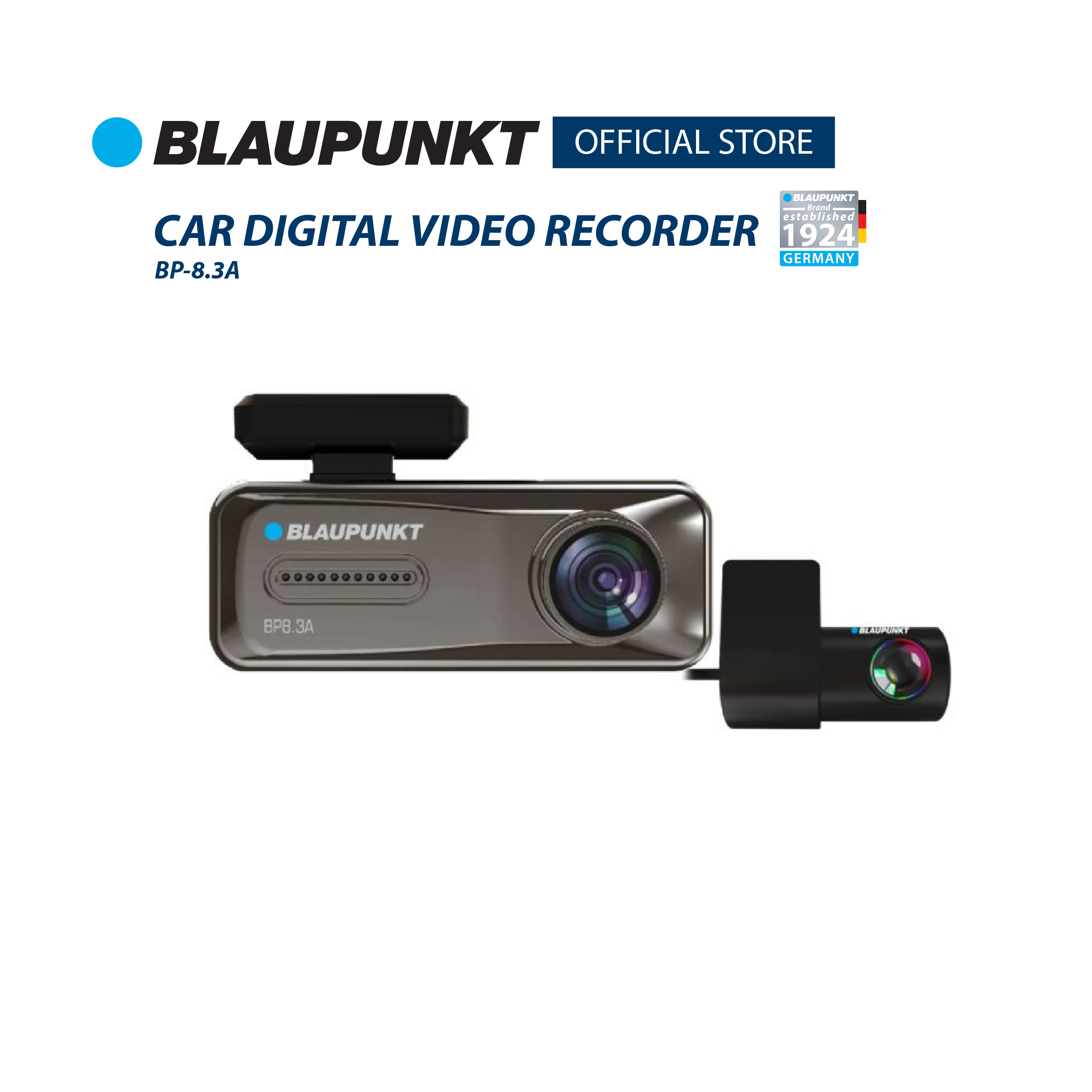 Blaupunkt Front-Rear Car Camera Set with 3.2-Inch Lcd Screen, 4K Resolution, Model Bp8.3A ราคา 4,290 บาท*ส่งฟรี