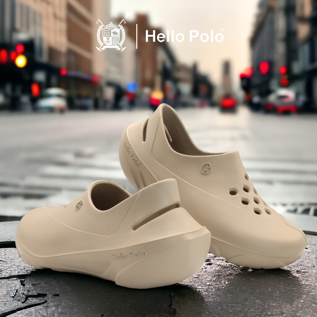 Hello Polo New product รองเท้าแบบสวม รองเท้าแตะลำลอง สวมใส่สบาย ไม่เหม็นเท้า รองเท้าสุขภาพ Unisex แฟชั่น รุ่น HP8024 Size 36 - 45 ราคา 229 บาท*ส่งฟรี