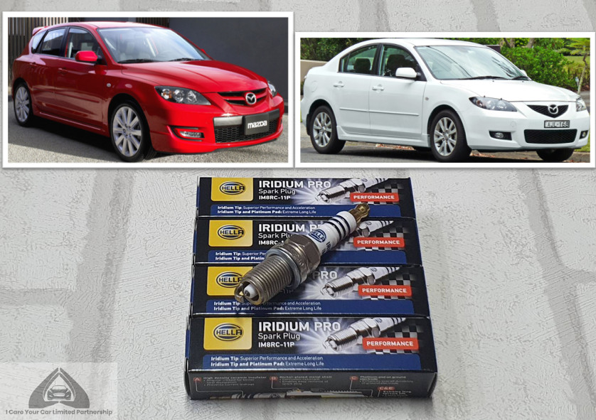 อุปกรณ์ประดับยนต์และชิ้นส่วนยานยนต์ หัวเทียน อิริเดียม Mazda 3 BK ( 2004 - 2009 ) ชุด 4 หัว ระยะใช้งาน 100000 กม : Hella IM8RC-11P / IS7RC-11P ราคา 1,540 บาท*ส่งฟรี