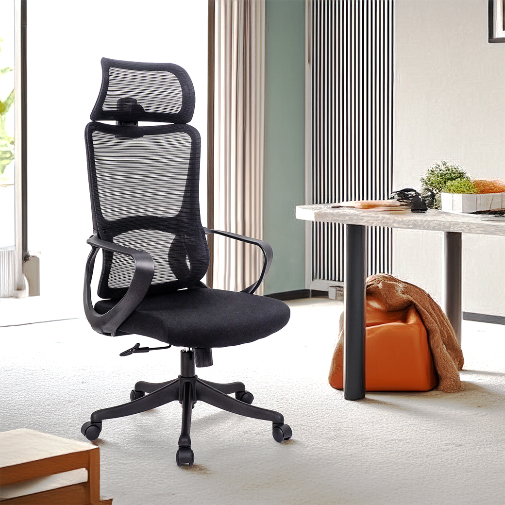 U-RO DECOR เก้าอี้สํานักงานพนักพิงสูง รุ่น NYLA (ไนลา) สีดำ HIGH BACK OFFICE CHAIR BLACK เก้าอี้ออฟฟิศ เก้าอี้ ผ้าตาข่าย เก้าอี้ผู้บริหาร เก้าอี้นั่ง เก้าอี้ทำงาน ราคา 2,190 บาท*ส่งฟรี