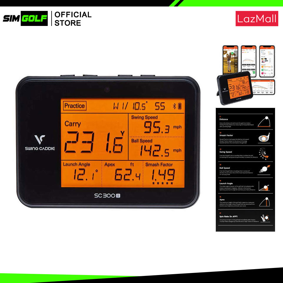 SC300i Launch Monitor เครื่อง วิเคราะห์วงสวิง รุ่นใหม่ล่าสุด | Swing caddie | SIM GOLF ราคา 16,900 บาท*ส่งฟรี