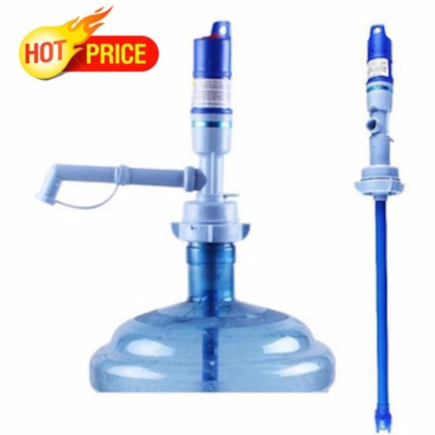 เครื่องปั้มน้ำดื่มอัตโนมัติ ที่ปั้มน้ำดื่มมือถือ ใส่ถ่าน 2 ก้อน Drinking Water Pump Dispenser (Blue)