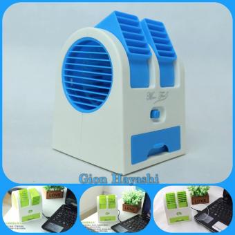Hayashi - พัดลมแอร์ พัดลมไอน้ำ USB แบบปรับลมได้ ขนาดพกพา USB Mini Fan Air Conditioning Blue Hayashi - พัดลมแอร์ พัดลมไอน้ำ USB แบบปรับลมได้ ขนาดพกพา USB Mini Fan Air Conditioning Blue