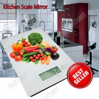 iBettalet เครื่องชั่งน้ำหนัก Mirror White Kitchen Scale (สีขาว) iBettalet เครื่องชั่งน้ำหนัก Mirror White Kitchen Scale (สีขาว)