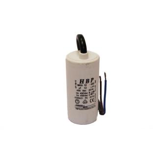 คาปาซิเตอร์ 12UF-450V ตัวกลมมีสาย(HBP) คาปาซิเตอร์ 12UF-450V ตัวกลมมีสาย(HBP)