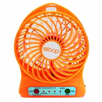 eloop Mini fan พัดลมพกพาขนาดเล็ก ชาร์จสายUSB ใส่ถ่าน ลมแรง (สีส้ม) eloop Mini fan พัดลมพกพาขนาดเล็ก ชาร์จสายUSB ใส่ถ่าน ลมแรง (สีส้ม)