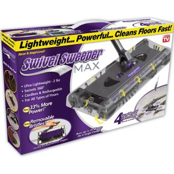 ไม้กวาดไฟฟ้าไร้สาย Swivel Sweeper Max , แบตรีชาร์ท , หมุน 360องศา-สีดำ ไม้กวาดไฟฟ้าไร้สาย Swivel Sweeper Max , แบตรีชาร์ท , หมุน 360องศา-สีดำ