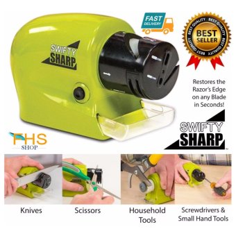 FHS SWIFTY SHARP ที่ลับมีดไฟฟ้า เอนกประสงค์ (สีเขียว) สำหรับลับมีด ลับของมีคม ลับกรรไกร ลับไขควง FHS SWIFTY SHARP ที่ลับมีดไฟฟ้า เอนกประสงค์ (สีเขียว) สำหรับลับมีด ลับของมีคม ลับกรรไกร ลับไขควง