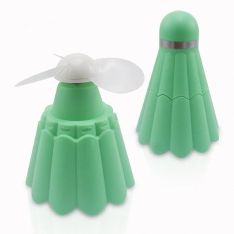 DT พัดลมพกพา ทรงลูกแบตมินตัน (สีเขียว) DT พัดลมพกพา ทรงลูกแบตมินตัน (สีเขียว)