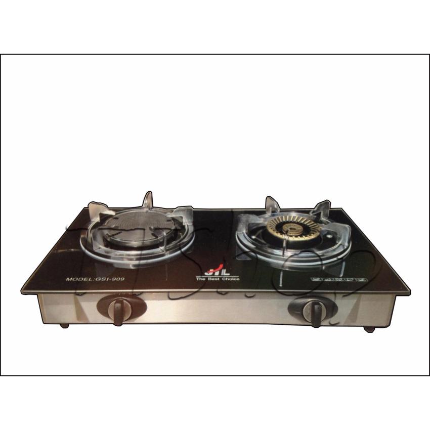 JTL เตาแก๊ส หัวคู่ผสม หน้ากระจก รุ่น GSI908