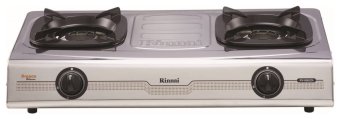 Rinnai เตากล่องคู่เล็ก หน้าเตาสแตนเลส หัวเตา Dragon Burner รุ่น RY-9002Di - Cream