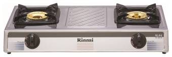 Rinnai เตากล่องคู่เล็ก สแตนเลสทั้งตัว ขาเตา ทู-อิน-วัน รุ่น RY-9002SS (Silver)