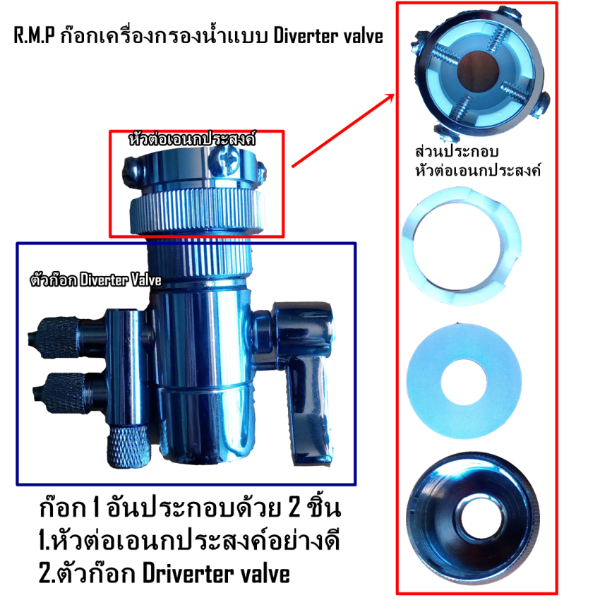 R.M.P ก๊อกเครื่องกรองน้ำแบบ Diverter Valve R.M.P ก๊อกเครื่องกรองน้ำแบบ Diverter Valve