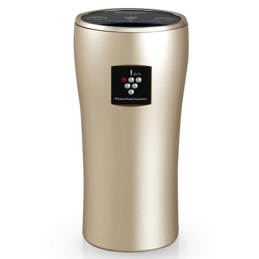Sharp เครื่องฟอกอากาศในรถยนต์ พลาสม่าคลัสเตอร์ รุ่น IG-DC2B-N สีทอง (Champagne Gold)