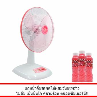 ประเทศไทย Sonar พัดลมตั้งโต๊ะ Crystal Series ขนาด 18 นิ้ว รุ่น EF-T136 (สีชมพู) แถมน้ำผลไม้ผสมวุ้นมะพร้าวฟรี!!