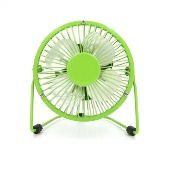 ประเทศไทย USB Mini Fan พัดลมเหล็ก 4" มีสวิทช์ (สีเขียว)