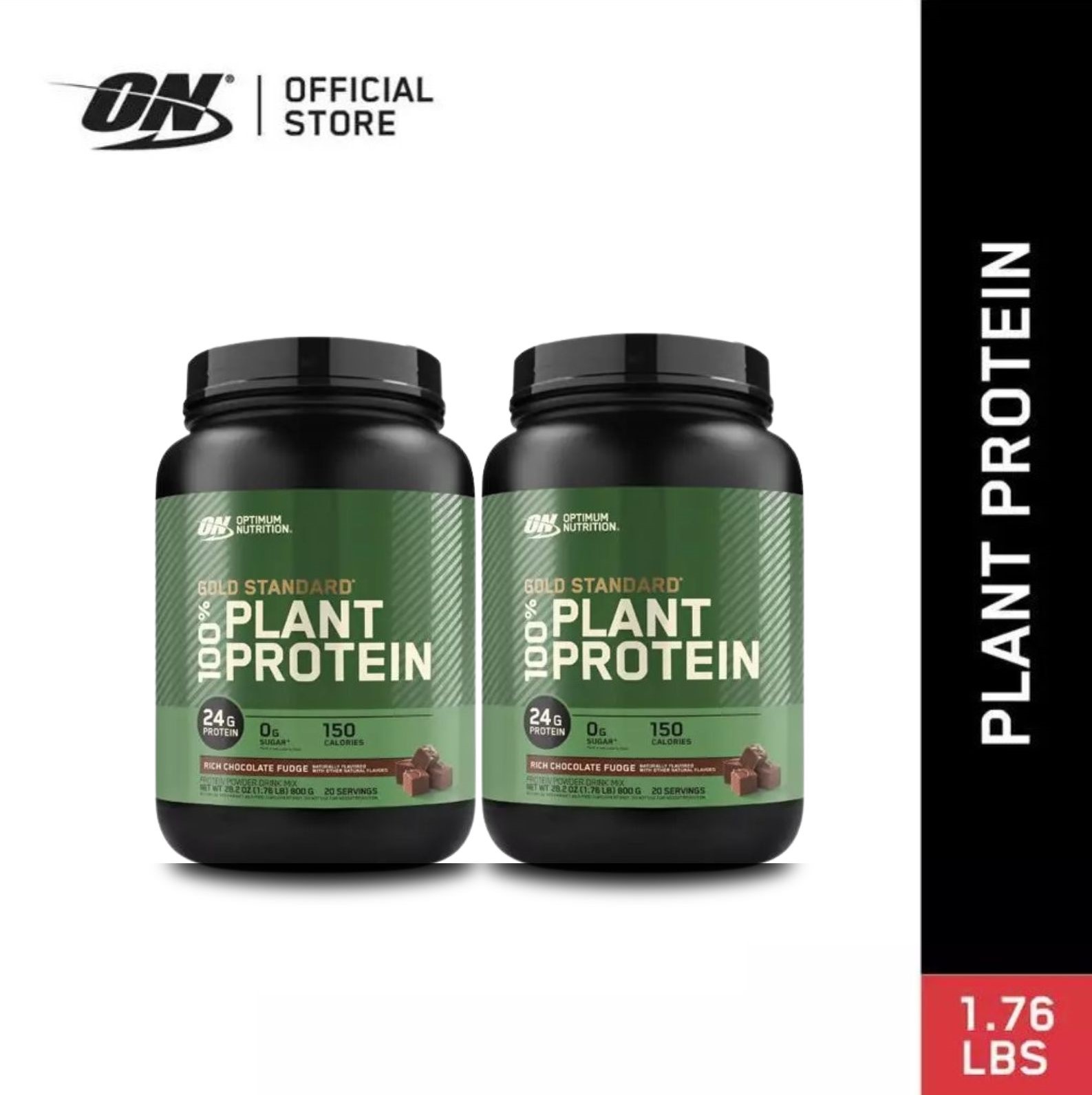 ผลิตภัณฑ์เพื่อสุขภาพ Optimum Nutrition ชุดคู่โภชนาการที่เหมาะสมมาตรฐานทองคำ 100% จากพืช 740Gram (1.63lb) โปรตีนจากพืช ราคา 3,970 บาท*ส่งฟรี
