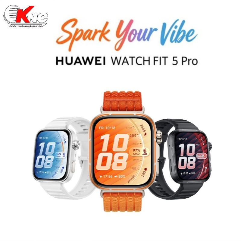 Huawei Watch Fit 5 Pro, 1.92 " Amoled Screen, Titanium and 2.5D Sapphire Glass, 1 Year Center Warranty. ราคา 6,090 บาท*ส่งฟรี