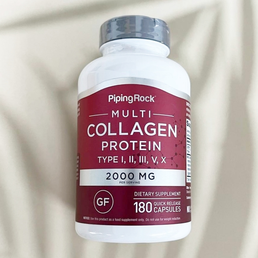 มัลติ คอลลาเจน โปรตีน Multi Collagen Protein Types I, II, III, V, X 2000 mg 180 Capsules _ Piping Rock® ราคา 1,498 บาท*ส่งฟรี