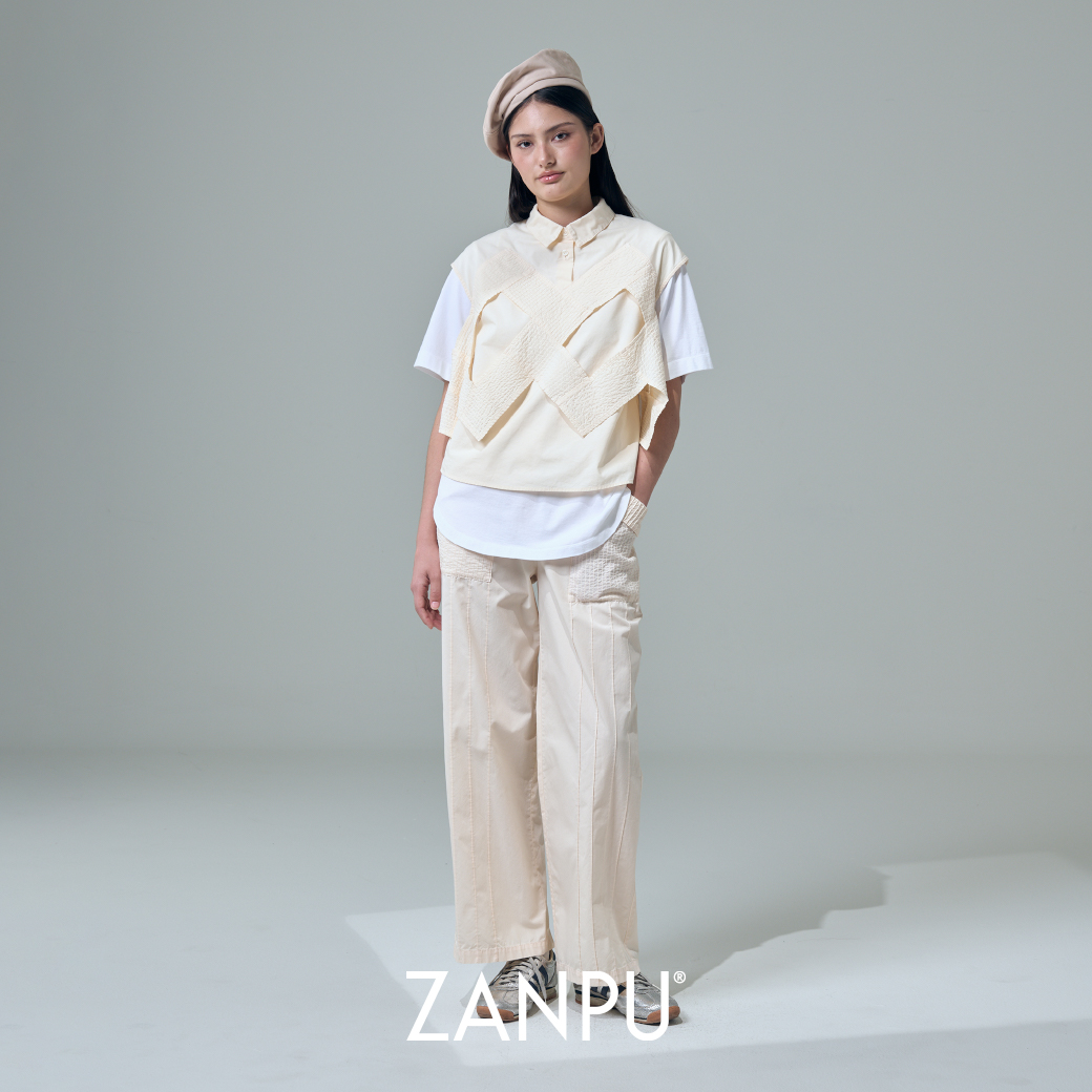 Zanpu Ss26 Fold Pocket Tapered Pants Tapered Pants Pn-9260205 (Cream) ราคา 3,990 บาท*ส่งฟรี