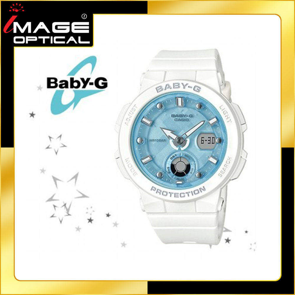นาฬิกาข้อมือผู้หญิง ยี่ห้อ BABY-G Beach Traveler Series รุ่น BGA-250-7A1DR ราคา 2,100 บาท*ส่งฟรี