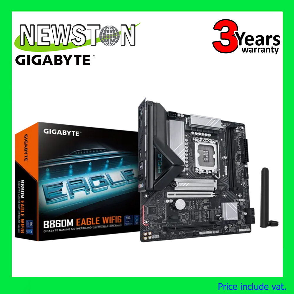 Mainboard Gigabyte B860M Eagle Wifi6 V2 White Ddr5 Lga 1851 ราคา 4,599 บาท*ส่งฟรี
