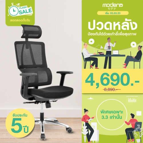 ราคาและรีวิวModena เก้าอี้เพื่อสุขภาพ รุ่น Kama Plus (คามะ พลัส) / Kama Pro (คามะ โปร) - พลัสความสบาย ด้วย Dynamic Spring รองรับหลังส่วนล่าง