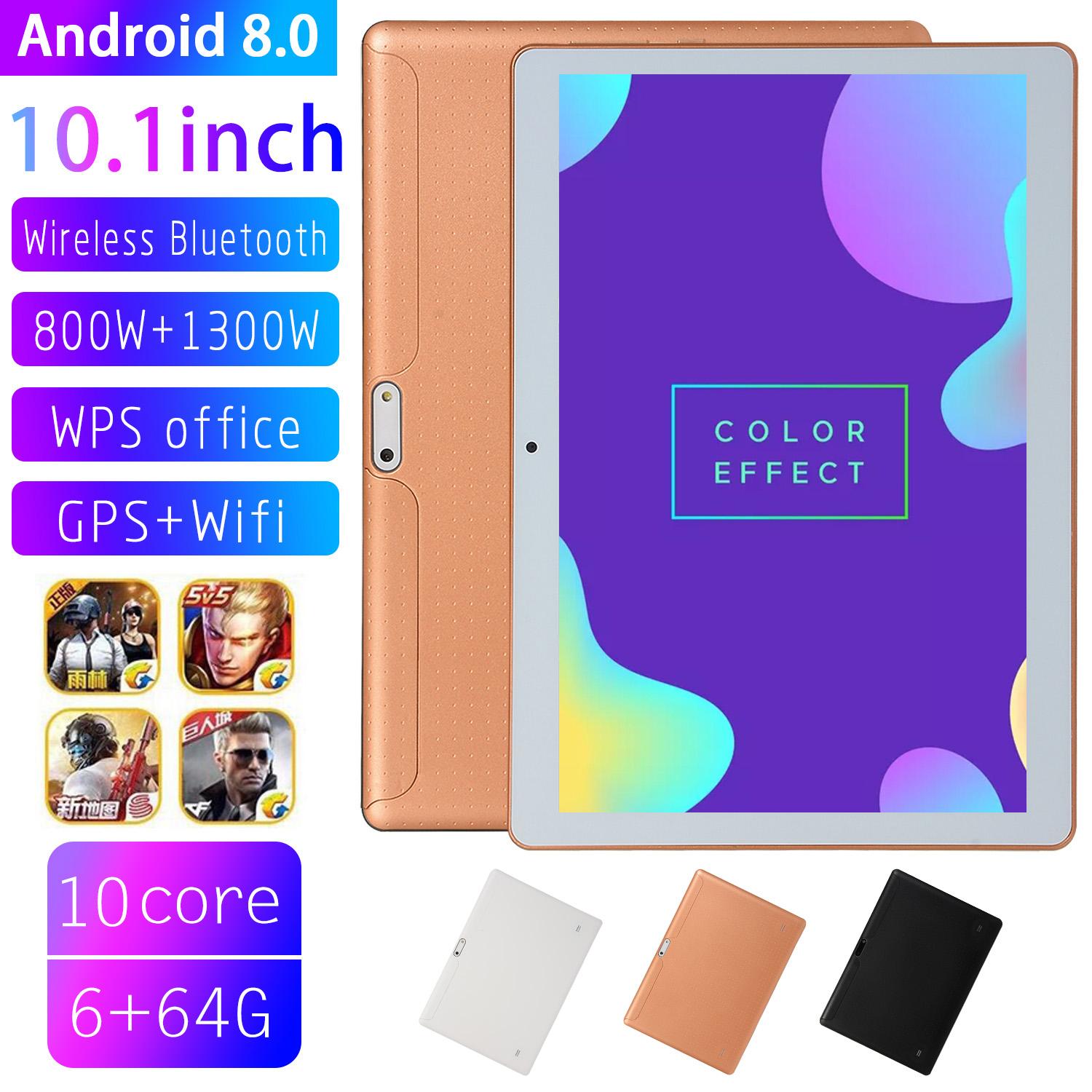 แท็บเล็ต 10.1 นิ้ว 6G + 64G 1960x1080 1080P 8800Mah10 Core 4 กรัมโทรศัพท์โทร Android 8.0 Pc Tab แท็บเล็ตพีซีพลาสติกกลับแท็บเล็ตเครื่องเกม