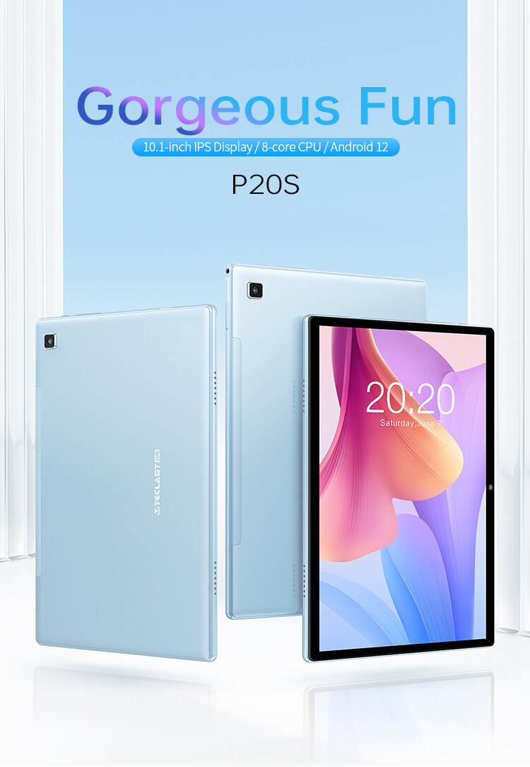 ข้อมูลเพิ่มเติมของ 🔥Teclast P20S tablet android 12 Wifi 4G LTE แท็บเล็ต จอแสดงผล10.1 นิ้ว RAM 4GB ROM 64GB CPU 8-core MT6762 ความจุสูงสุด 1TB