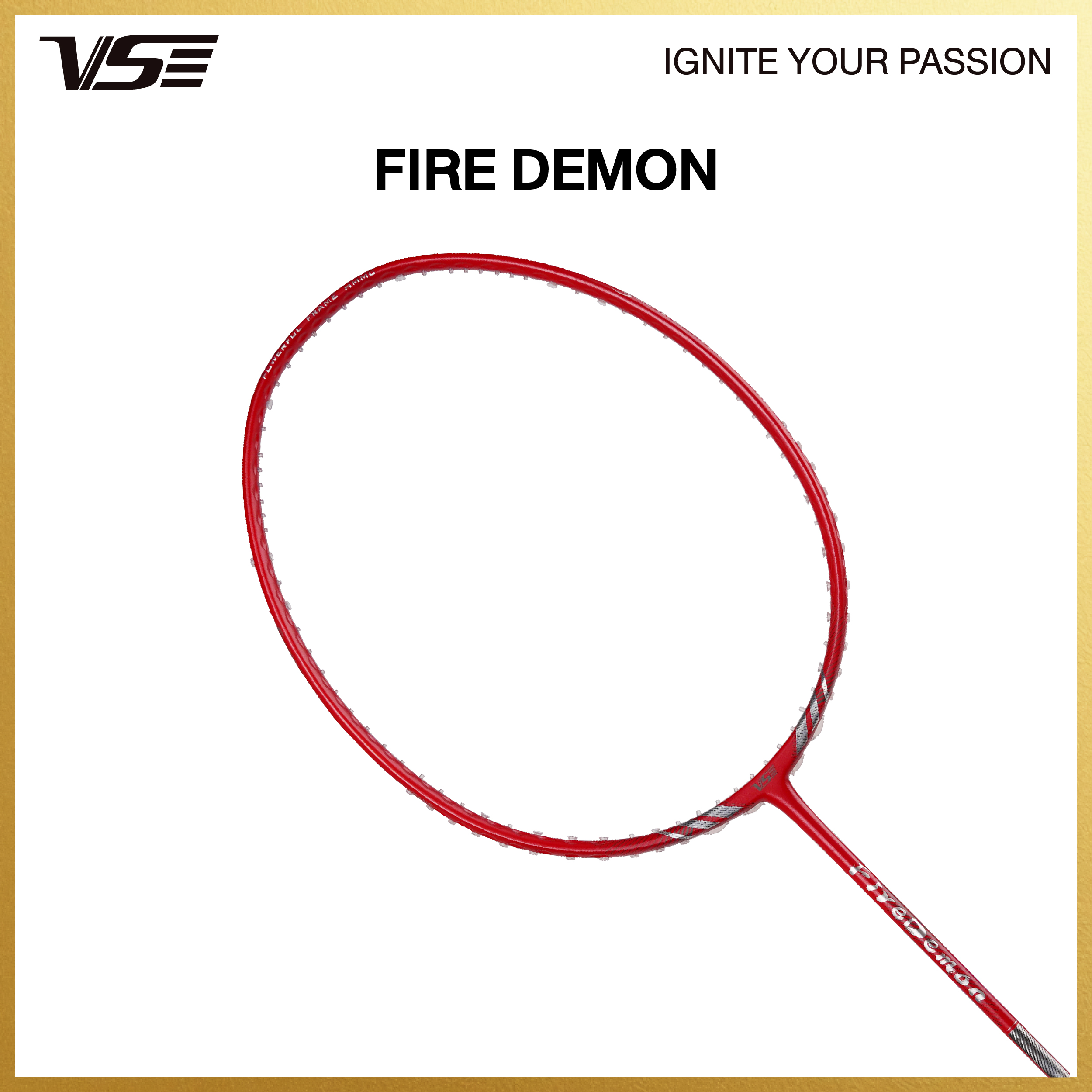 Vs Badminton Racket, Fire Demon Red Model, Free Grip + String + Case ราคา 4,242 บาท*ส่งฟรี