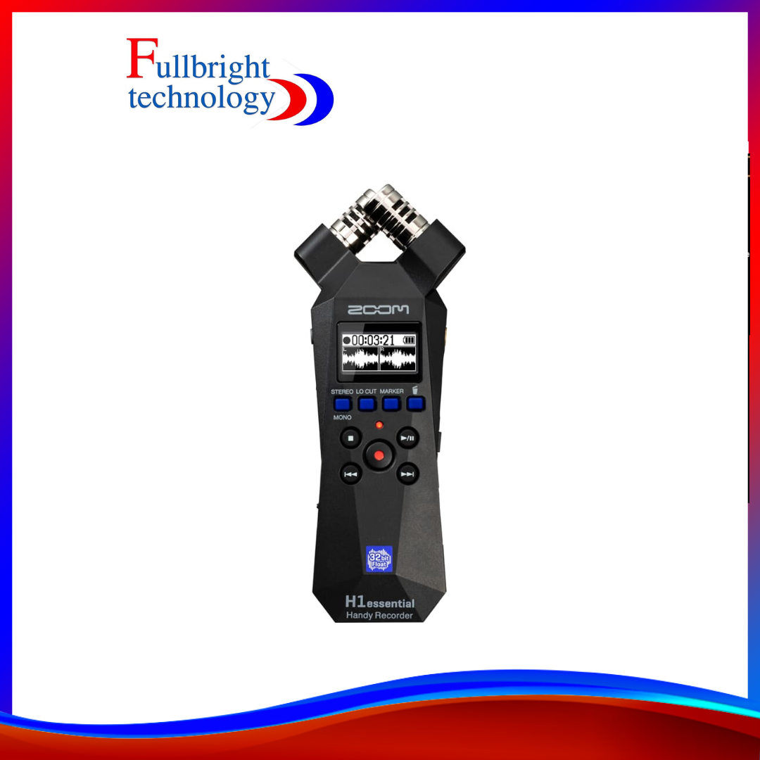 ZOOM H1 ESSENTIAL PORTABLE RECORDER เครื่องบันทึกเสียงสเตอริโอ 32 บิตแบบลอยตัว ราคา 3,499 บาท*ส่งฟรี