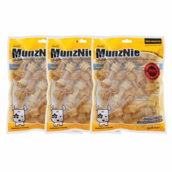 MUNZNIE ขนมขบเคี้ยวสำหรับสุนัข กระดูกผูก 2.5 นิ้ว สีธรรมชาติ บรรจุ 12 ชิ้น (x3 packs) MUNZNIE ขนมขบเคี้ยวสำหรับสุนัข กระดูกผูก 2.5 นิ้ว สีธรรมชาติ บรรจุ 12 ชิ้น (x3 packs)