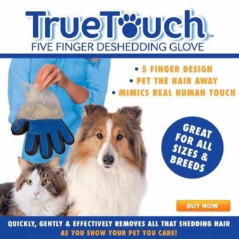 True Touch อุปกรณ์แปรงขนสัตว์เลี้ยง True Touch หวีขนหมาและขนแมว ถุงมือกรูมมิ่ง อุปกรณ์แปรงขนสุนัข image