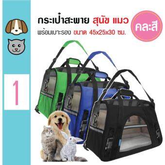 Pet Carrier กระเป๋าสะพายข้าง กระเป๋าหิ้วสัตว์เลี้ยง แบบตาข่าย สำหรับสุนัขและแมว ขนาด 45x25x30 ซม. Pet Carrier กระเป๋าสะพายข้าง กระเป๋าหิ้วสัตว์เลี้ยง แบบตาข่าย สำหรับสุนัขและแมว ขนาด 45x25x30 ซม.