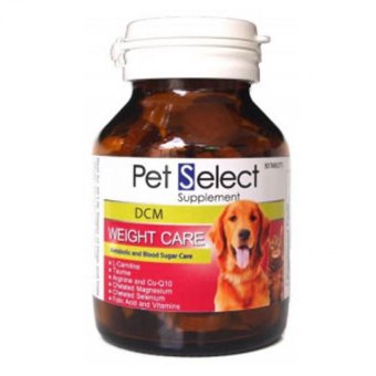 Pet Select DCM weight care อาหารเสริม สำหรับสุนัข ที่มีภาวะอ้วน จำนวน 30 เม็ด Pet Select DCM weight care อาหารเสริม สำหรับสุนัข ที่มีภาวะอ้วน จำนวน 30 เม็ด
