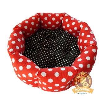 Dogiebra ที่นอนน้องหมา เบาะนอนสุนัข แบบวงกลม สีแดงลายจุด (ไซส์ S ขนาดเส้นผ่านศูนย์กลาง 40 cm. สูง 13 cm.) Dogiebra ที่นอนน้องหมา เบาะนอนสุนัข แบบวงกลม สีแดงลายจุด (ไซส์ S ขนาดเส้นผ่านศูนย์กลาง 40 cm. สูง 13 cm.)